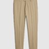 Stone Skinny Fit Textured Suit Trousers