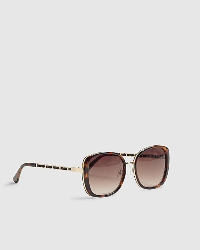 Tortoise Metal Glam Weave Sunglasses