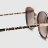 Tortoise Metal Glam Weave Sunglasses