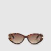 Tortoise Slim Cat Eye Sunglasses