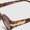 Tortoise Slim Cat Eye Sunglasses
