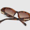 Tortoise Slim Cat Eye Sunglasses