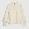 White Broderie Long Sleeve Shirt