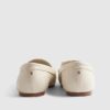 White Charm Bow Loafers