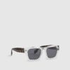 White Clear Frame Wayfarer Sunglasses