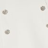 White Diamante Pleated Mini Skirt