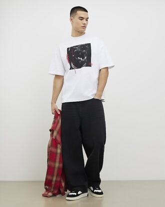 White Dog Print T-Shirt