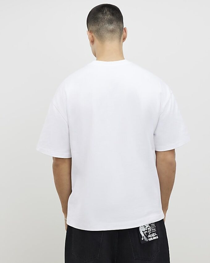 White Dog Print T-Shirt
