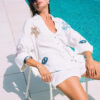 White Embellished Beach Shirt