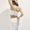 White Embellished Mini Beach Skirt
