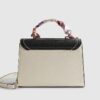 White Embossed Charm Tote Bag
