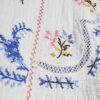 White Embroidered Patchwork Stripe Shirt