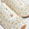 White Floral Retro Trainers