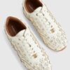 White Floral Retro Trainers