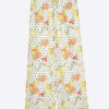 White Fruit Print Beach Trousers