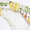 White Fruit Print Textured Bikini Bottoms