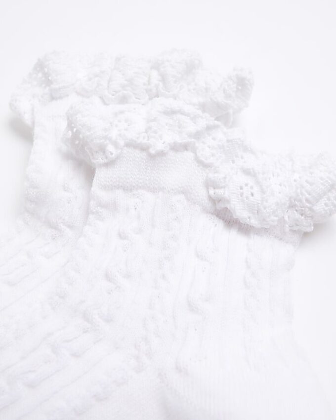 White Lace Frill Socks