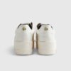 White Lace Up Flatform Trainers