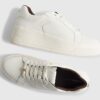 White Lace Up Flatform Trainers