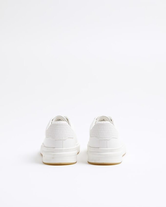 White Lace Up Trainers