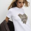 White Leopard Heart Feel Good Foil T-Shirt