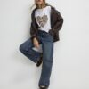 White Leopard Heart Feel Good Foil T-Shirt