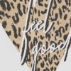 White Leopard Heart Feel Good Foil T-Shirt