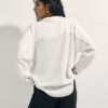 White Linen Blend Shirt