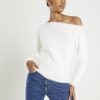 White Long Sleeve Asymmetric Fluffy Top