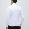 White Muscle Fit Brick Knitted Funnel Jumper