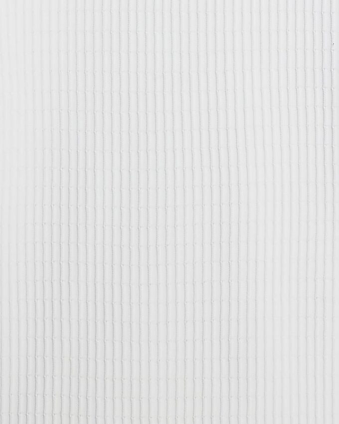 White Muscle Fit Brick Knitted Funnel Jumper