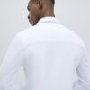 White Muscle Fit Pique Shirt