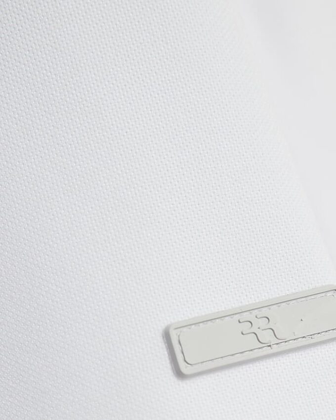 White Muscle Fit Pique Shirt