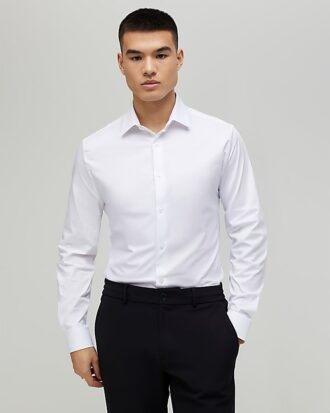 White Muscle Fit Shirt