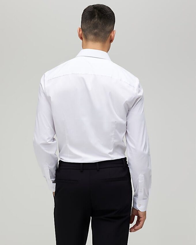 White Muscle Fit Shirt