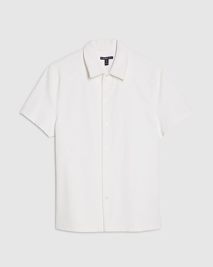 White Muscle Fit Shirt