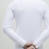 White Muscle Fit Textured Jumper