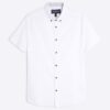 White Muscle Fit Textured Shirt