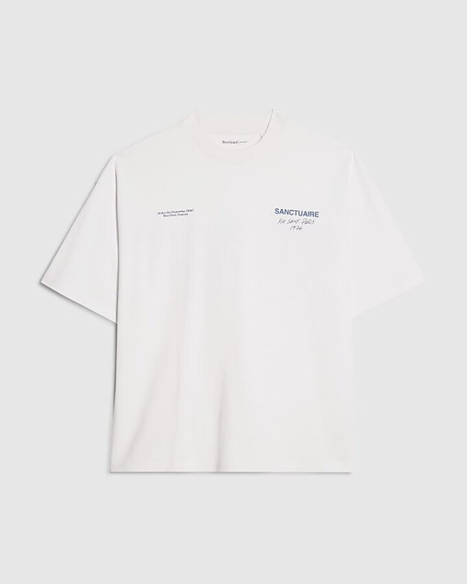 White Oversized Fit Sanctuaire T-Shirt