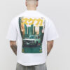 White Oversized Fit Tokyo Car T-Shirt