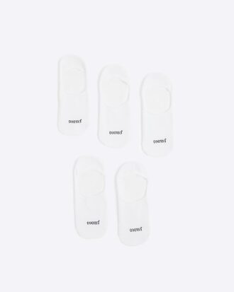 White Pack Of 5 Liner Socks