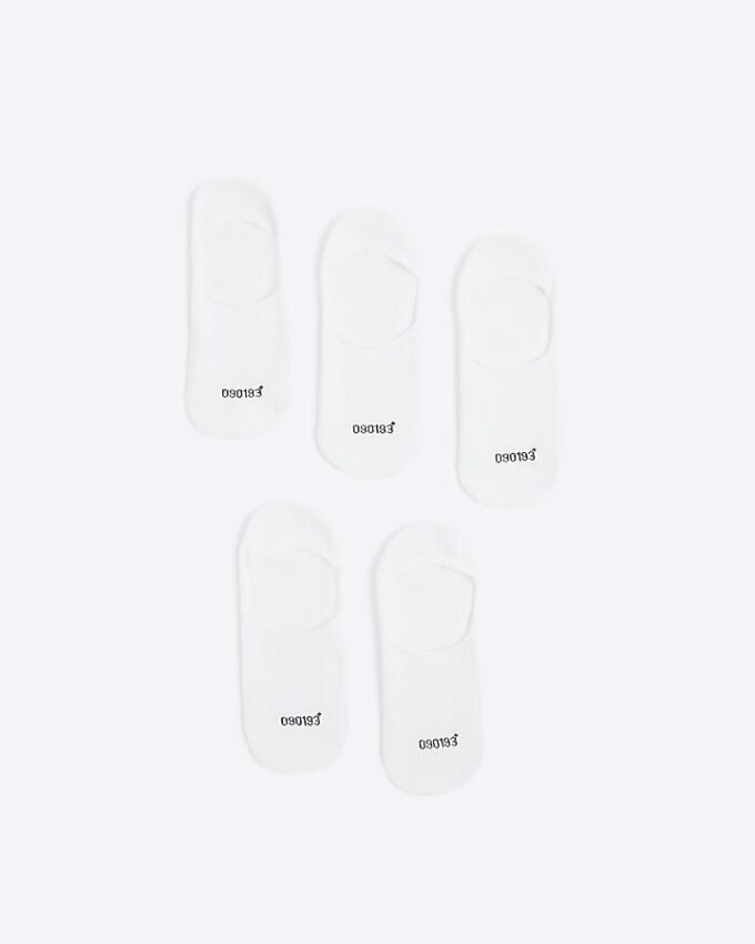 White Pack Of 5 Liner Socks