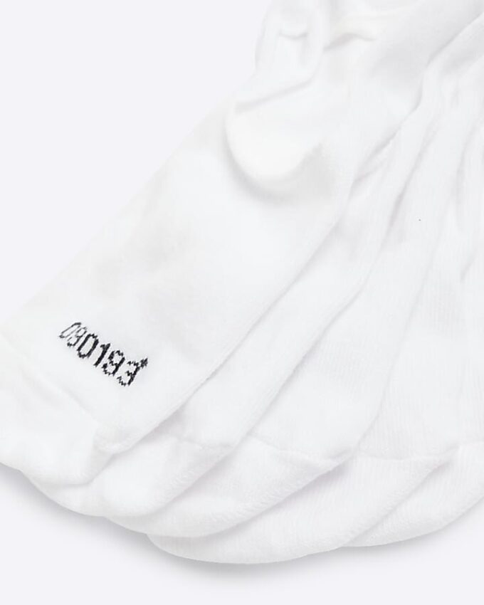 White Pack Of 5 Liner Socks