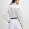 White Plaited Belted Shorts