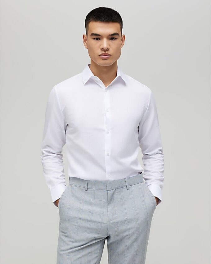 White Premium Long Sleeve Formal Shirt
