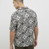 White Regular Fit Baroque Tile Print Shirt