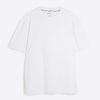 White Regular Fit Embroidered T-Shirt