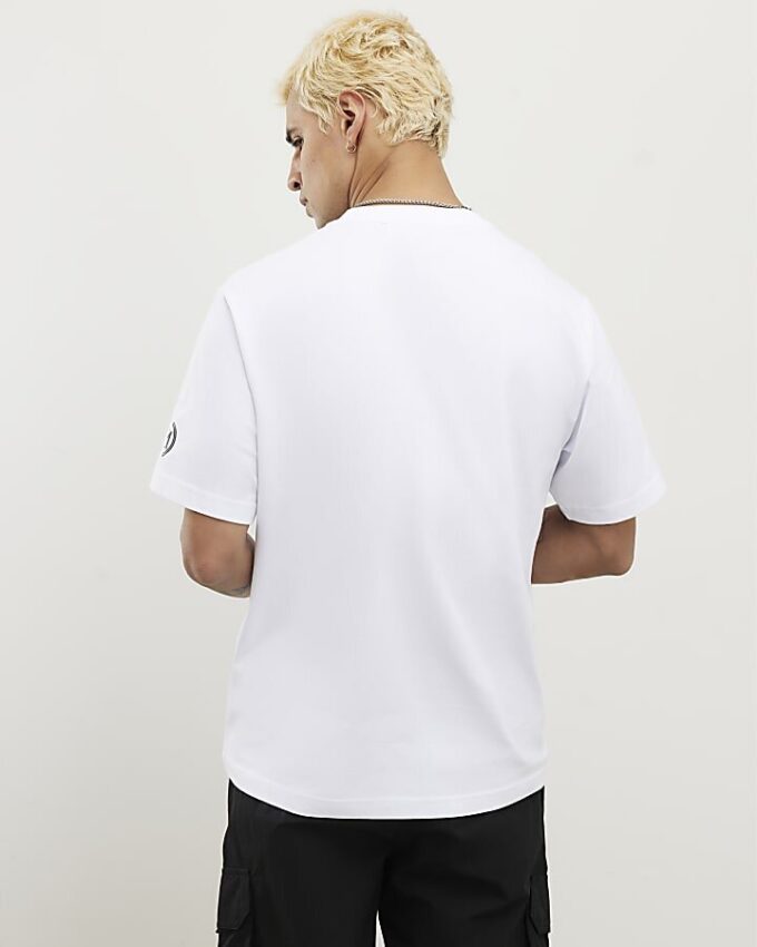 White Regular Fit MCMXII Multi Badge T-Shirt