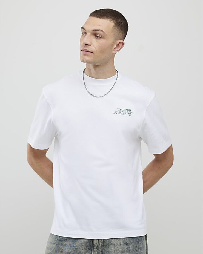 White Regular Fit Montprix Truck T-Shirt