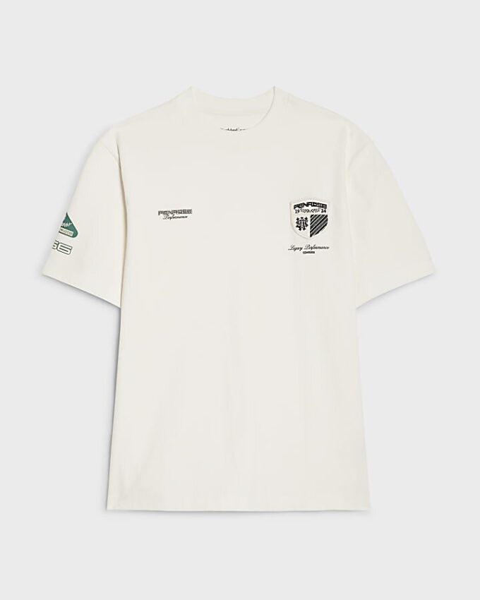 White Regular Fit Penrose Crest T-shirt